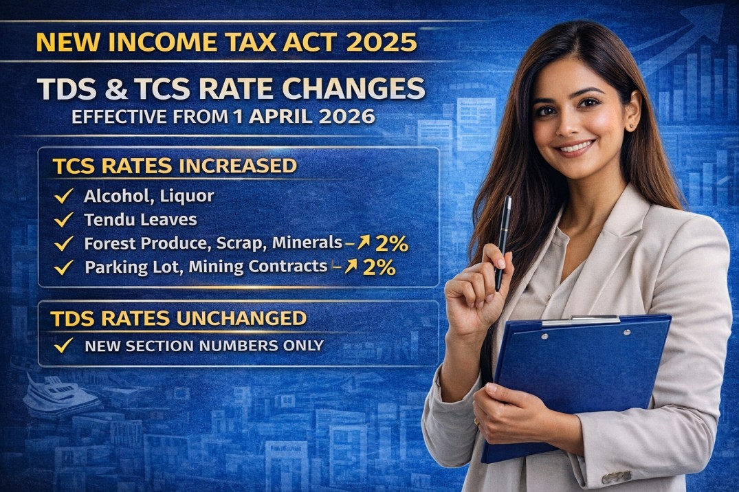 TDS and TCS Rate Changes Under New Income Tax Act 2025 Effective from 1 April 2026 – Complete Rate Impact Explained image (3)